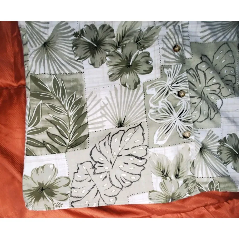 Vintage Tapestry Shirt Mens LARGE USA Hawaiian Tiki Aloha‎ Batik Camp Plus